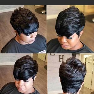 New Human Hair Pixie Wig